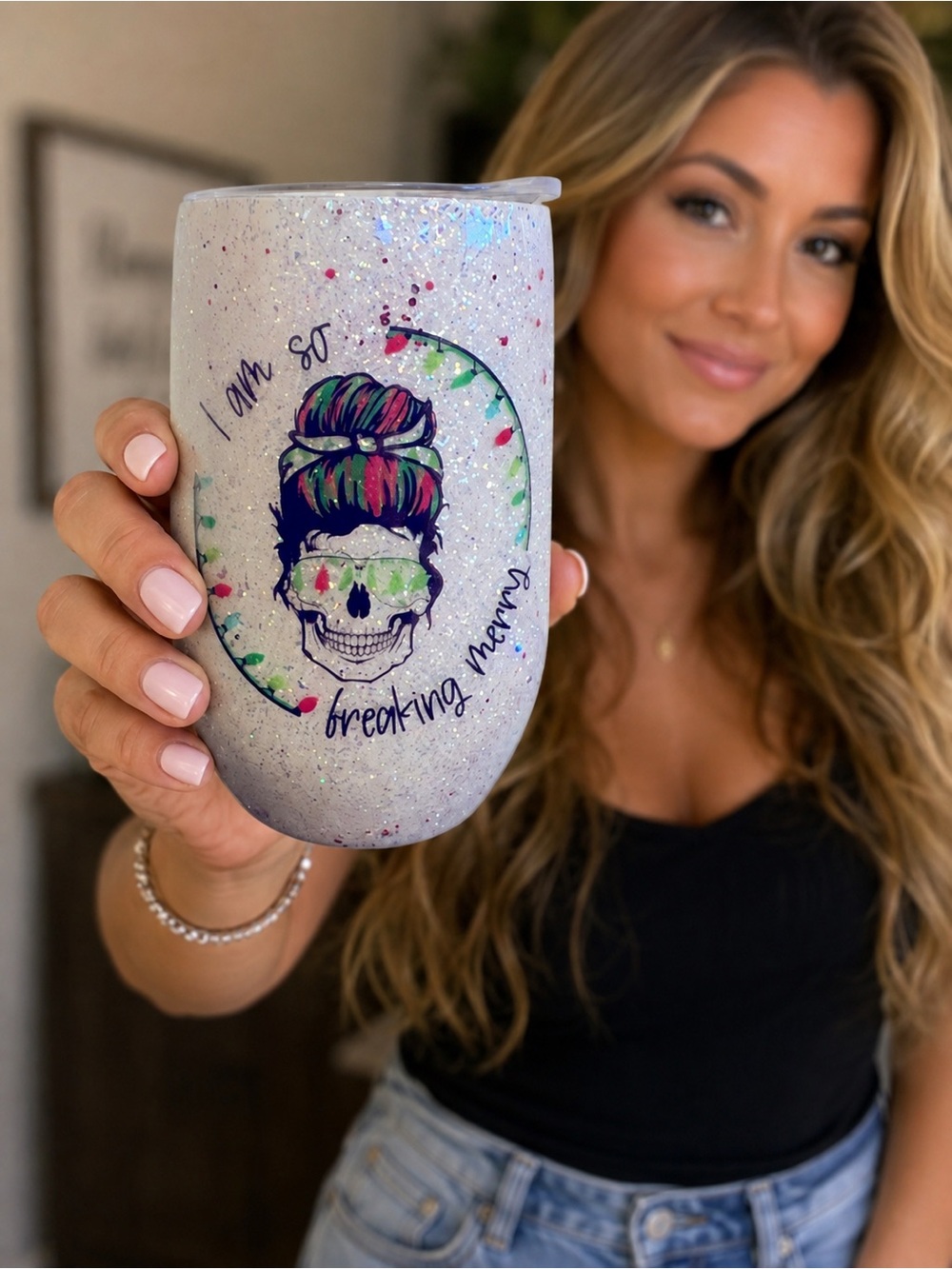 I AM SO FREAKING MERRY travel tumbler - Christmas and holiday